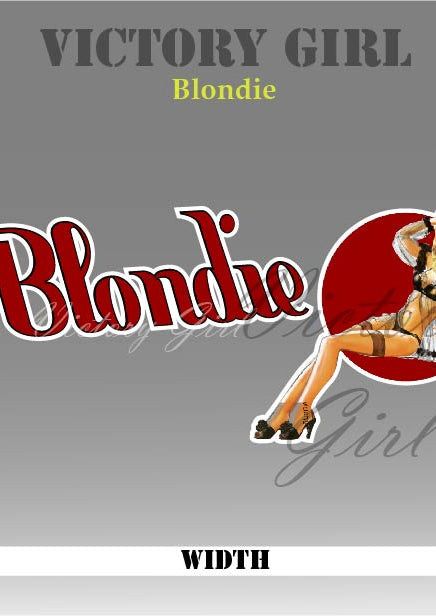 Blondie II Nose Art Vinyl Decal Sticker
