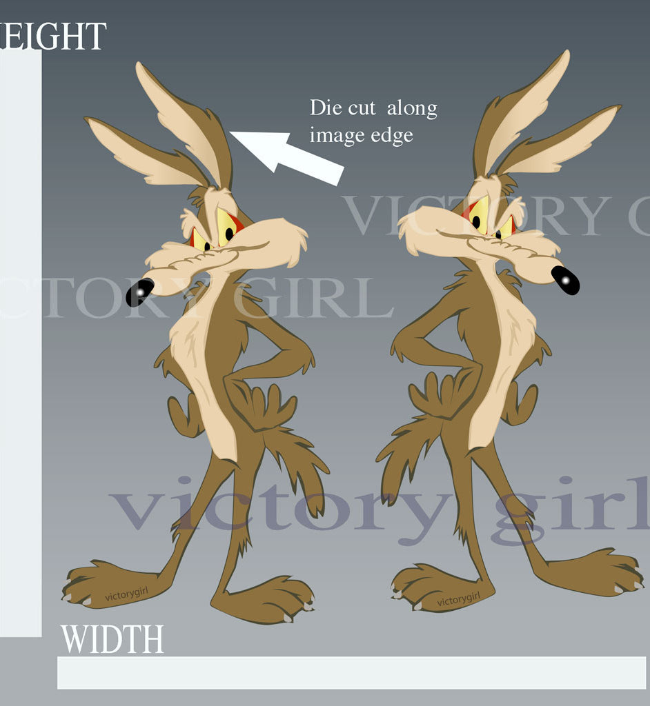 Wiley Coyote Vinyl Decal Sticker