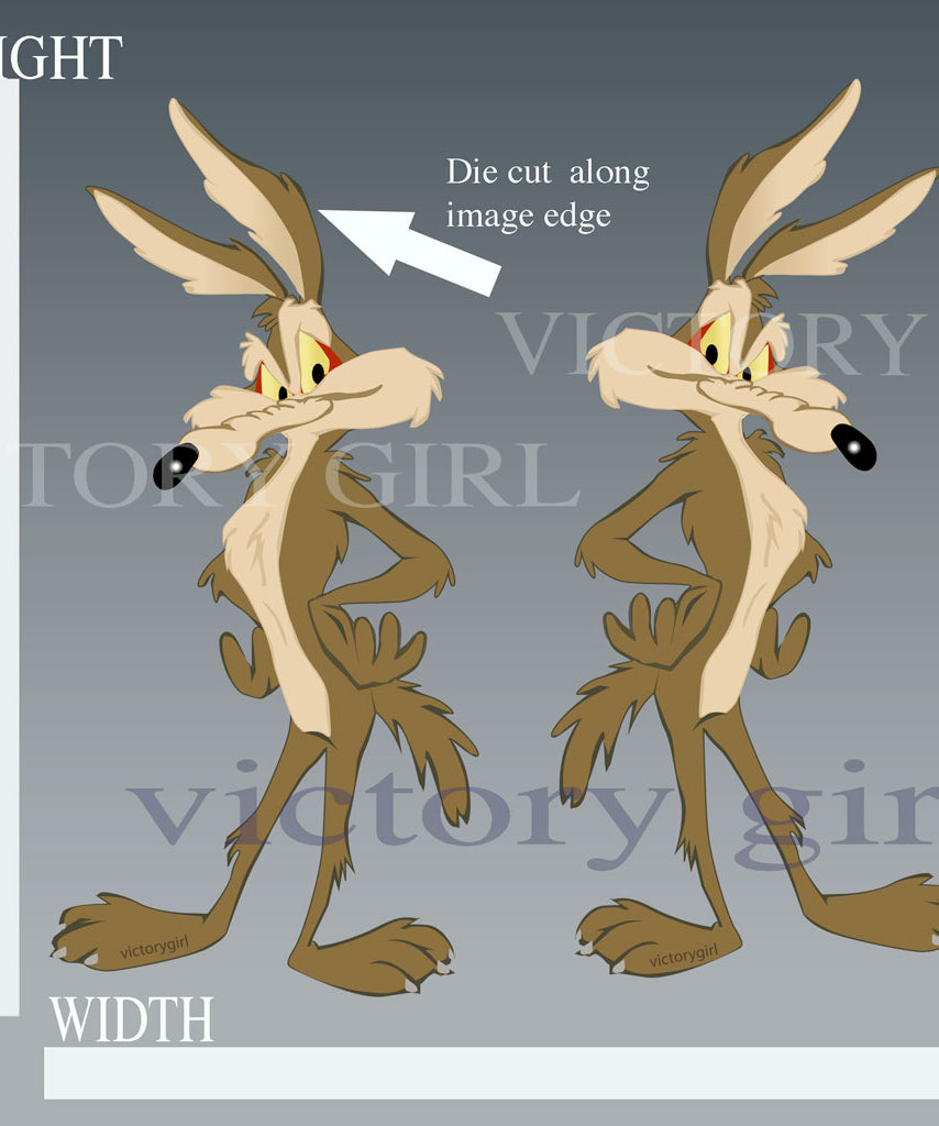 Wiley Coyote Vinyl Decal Sticker