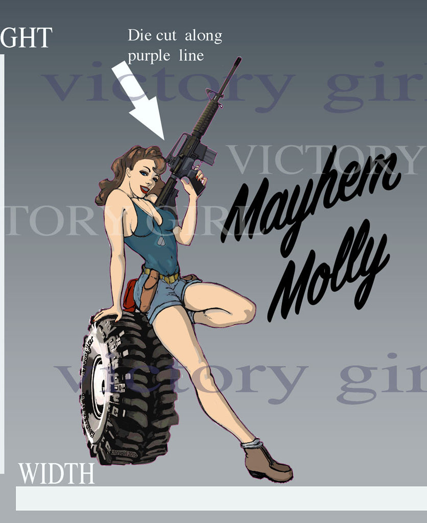Mayhem Molly Vinyl Decal Sticker