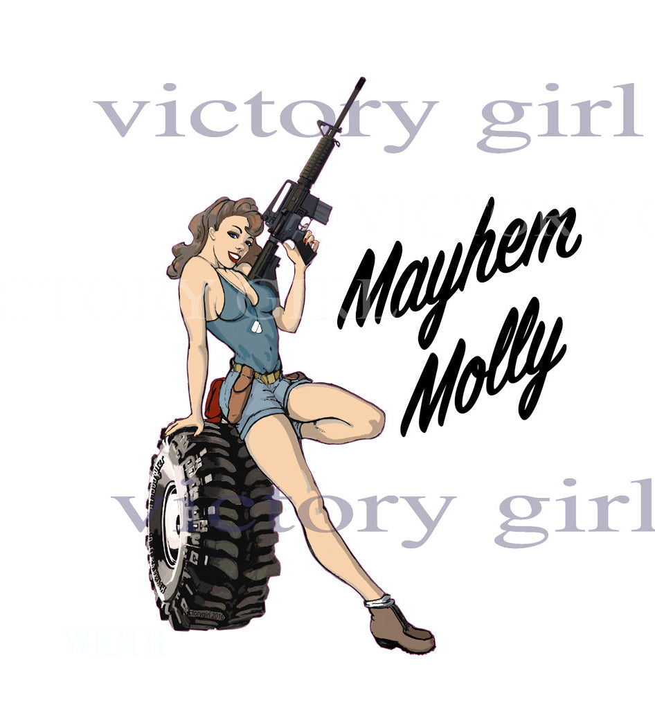 Mayhem Molly Vinyl Decal Sticker
