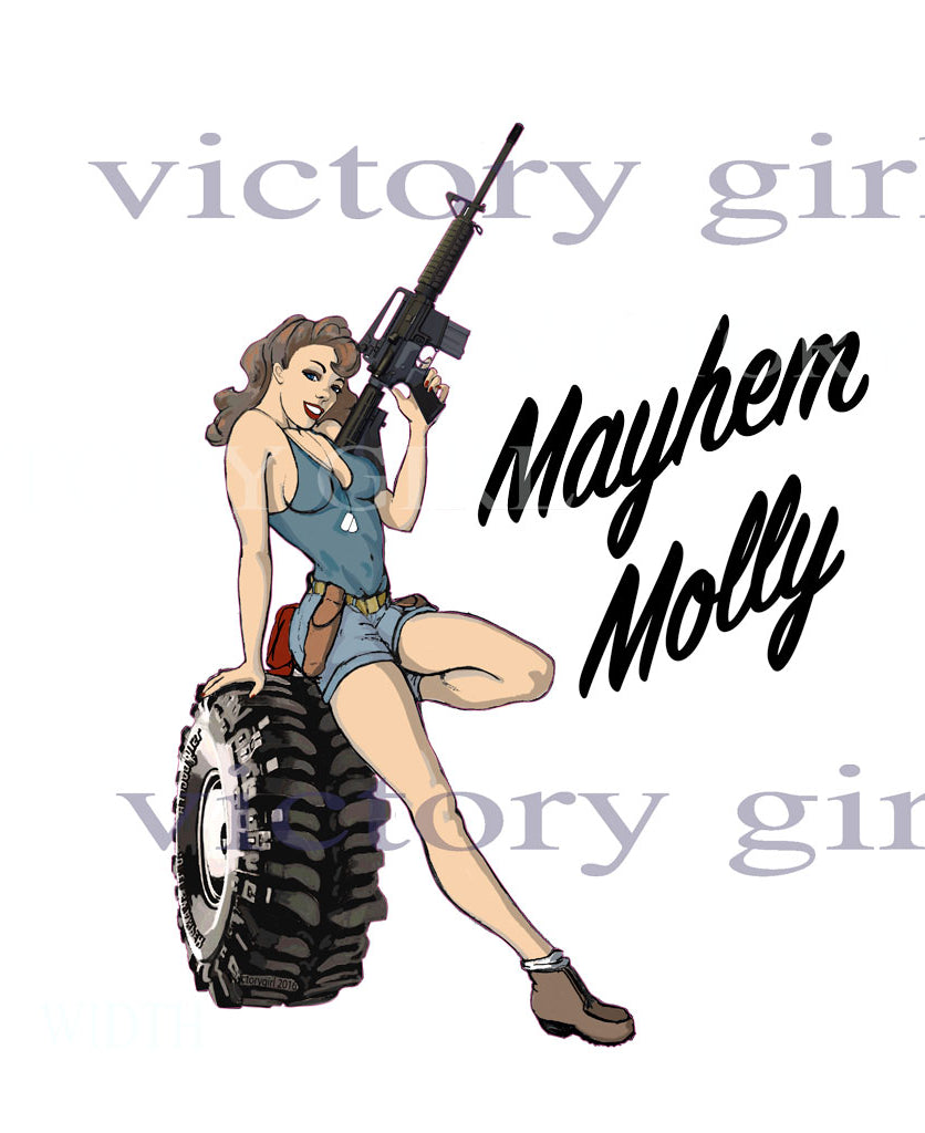 Mayhem Molly Vinyl Decal Sticker