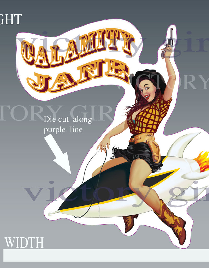 Calamity Jane Vinyl Decal Sticker