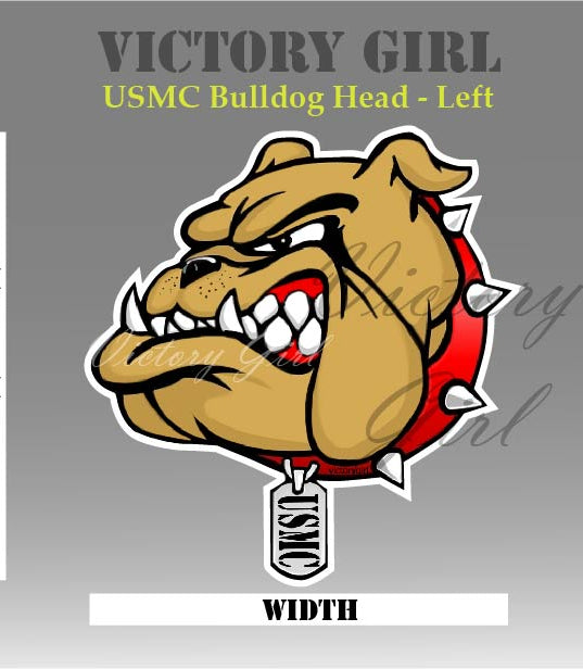 U.S.M.C. Bulldog Head Vinyl Decal Sticker