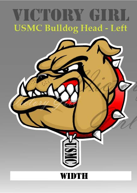 U.S.M.C. Bulldog Head Vinyl Decal Sticker