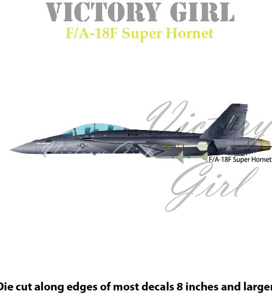FA 18F Super Hornet Vinyl Decal Sticker