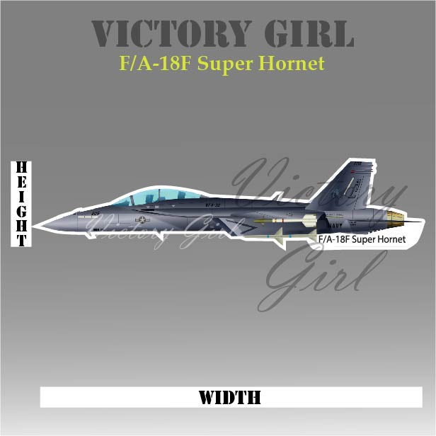 FA 18F Super Hornet Vinyl Decal Sticker