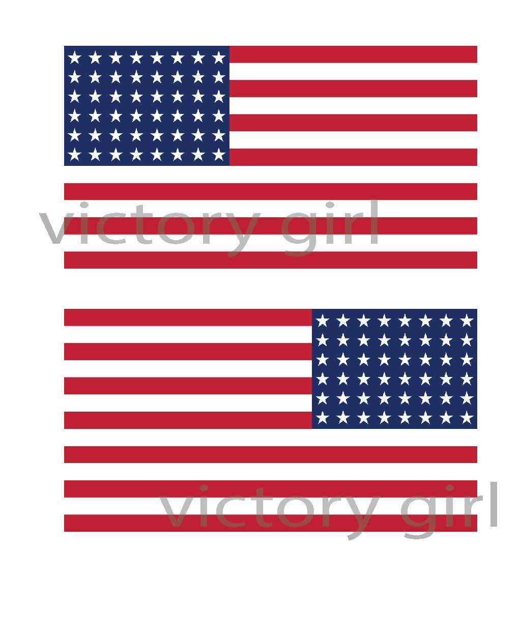 Blue Bonnet Flags Straight Vinyl Decal Sticker