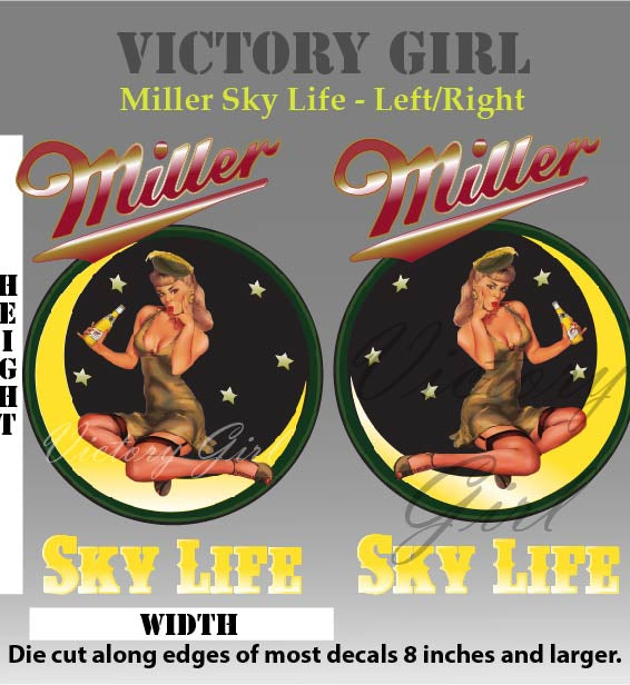 Miller Sky Life Vinyl Decal Sticker
