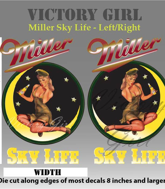 Miller Sky Life Vinyl Decal Sticker