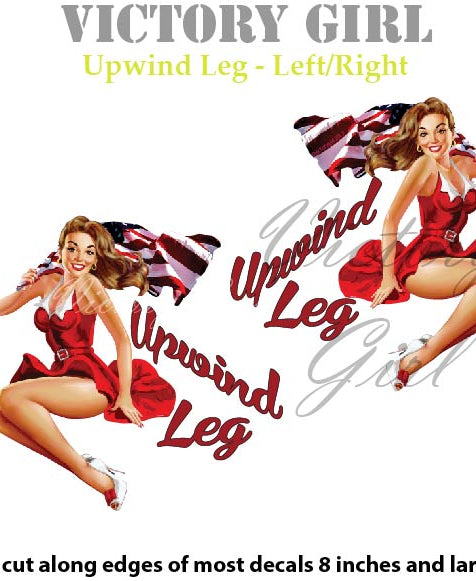 Upwind Leg Nose Art Vinyl Decal Sticker