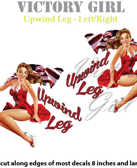 Upwind Leg Nose Art Vinyl Decal Sticker