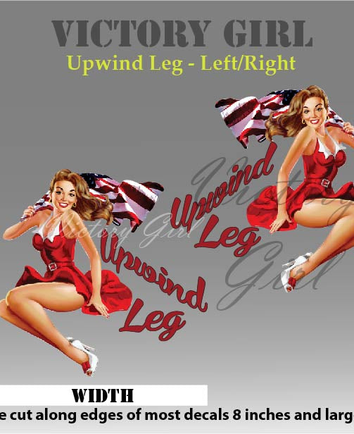 Upwind Leg Nose Art Vinyl Decal Sticker