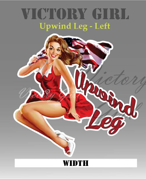 Upwind Leg Nose Art Vinyl Decal Sticker