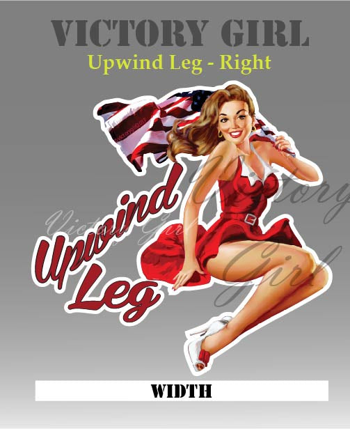 Upwind Leg Nose Art Vinyl Decal Sticker