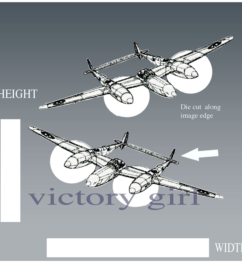 P-38 Vinyl Decal Sticker