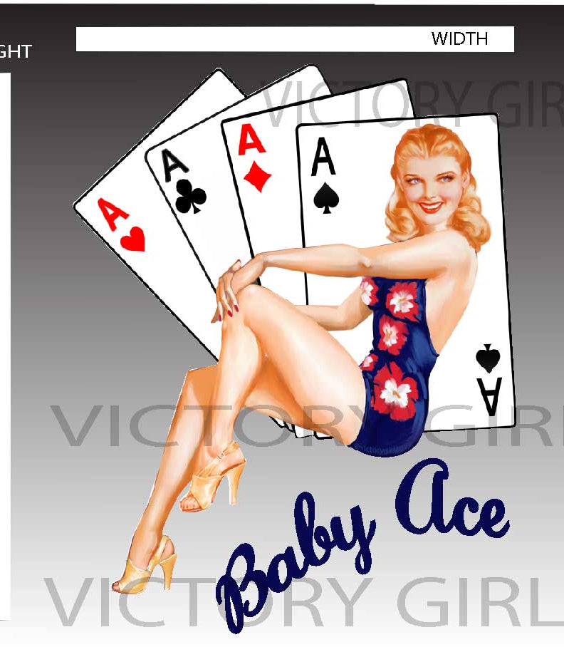 Baby Ace Vinyl Decal Sticker