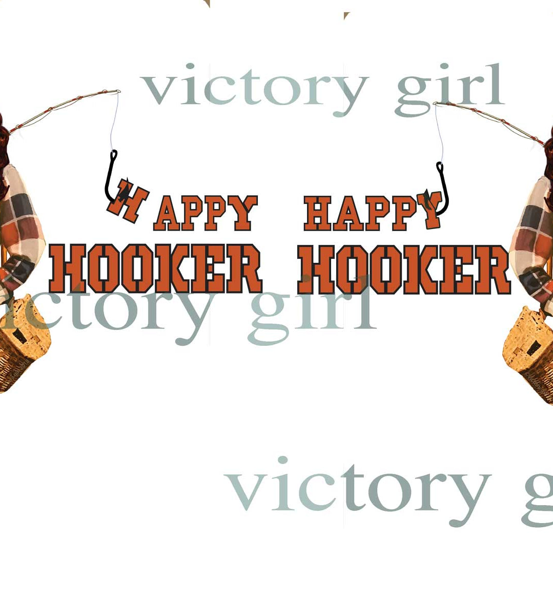 Happy Hooker Vinyl Decal Sticker