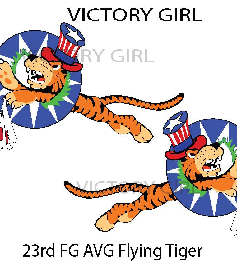 23rd Fighter Group AVG Tiger Vinyl Decal Sticker