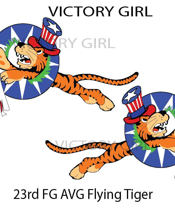 23rd Fighter Group AVG Tiger Vinyl Decal Sticker