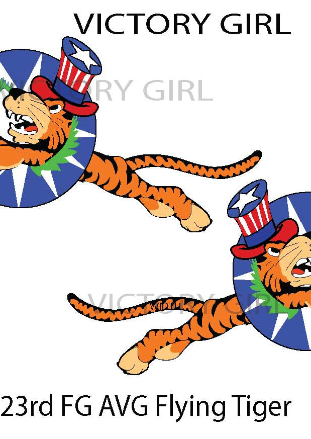 23rd Fighter Group AVG Tiger Vinyl Decal Sticker