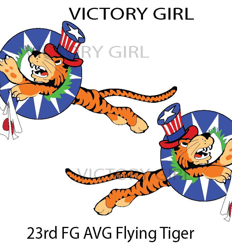 23rd Fighter Group AVG Tiger Vinyl Decal Sticker