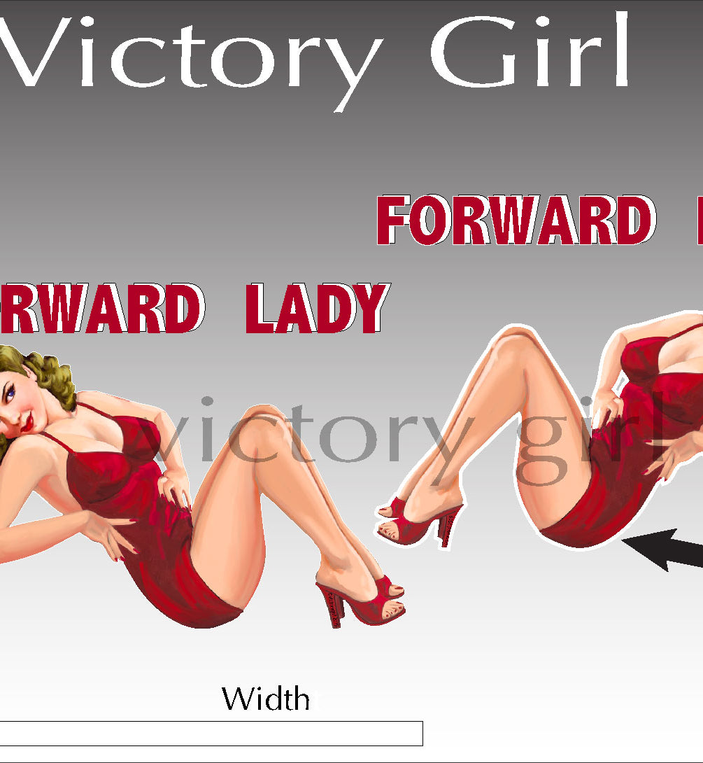 Forward Lady Vinyl Decal Sticker