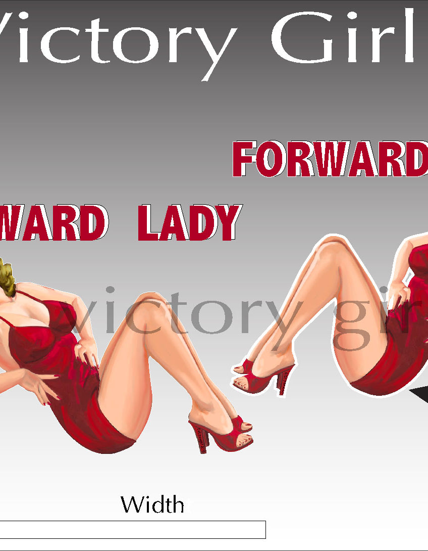 Forward Lady Vinyl Decal Sticker