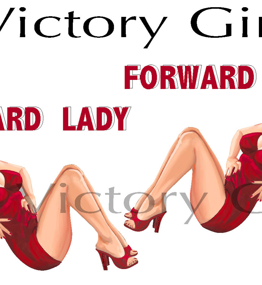 Forward Lady Vinyl Decal Sticker