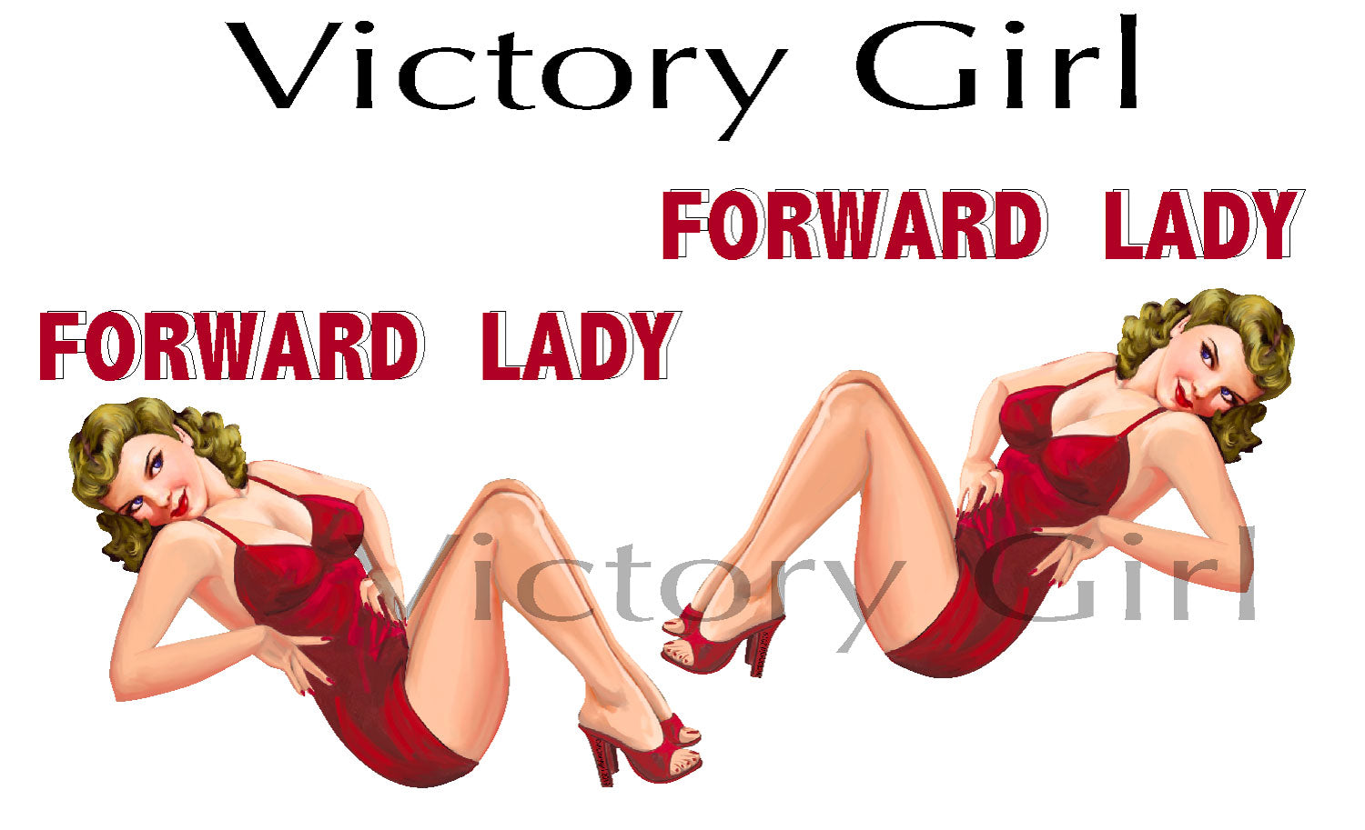 Forward Lady Vinyl Decal Sticker