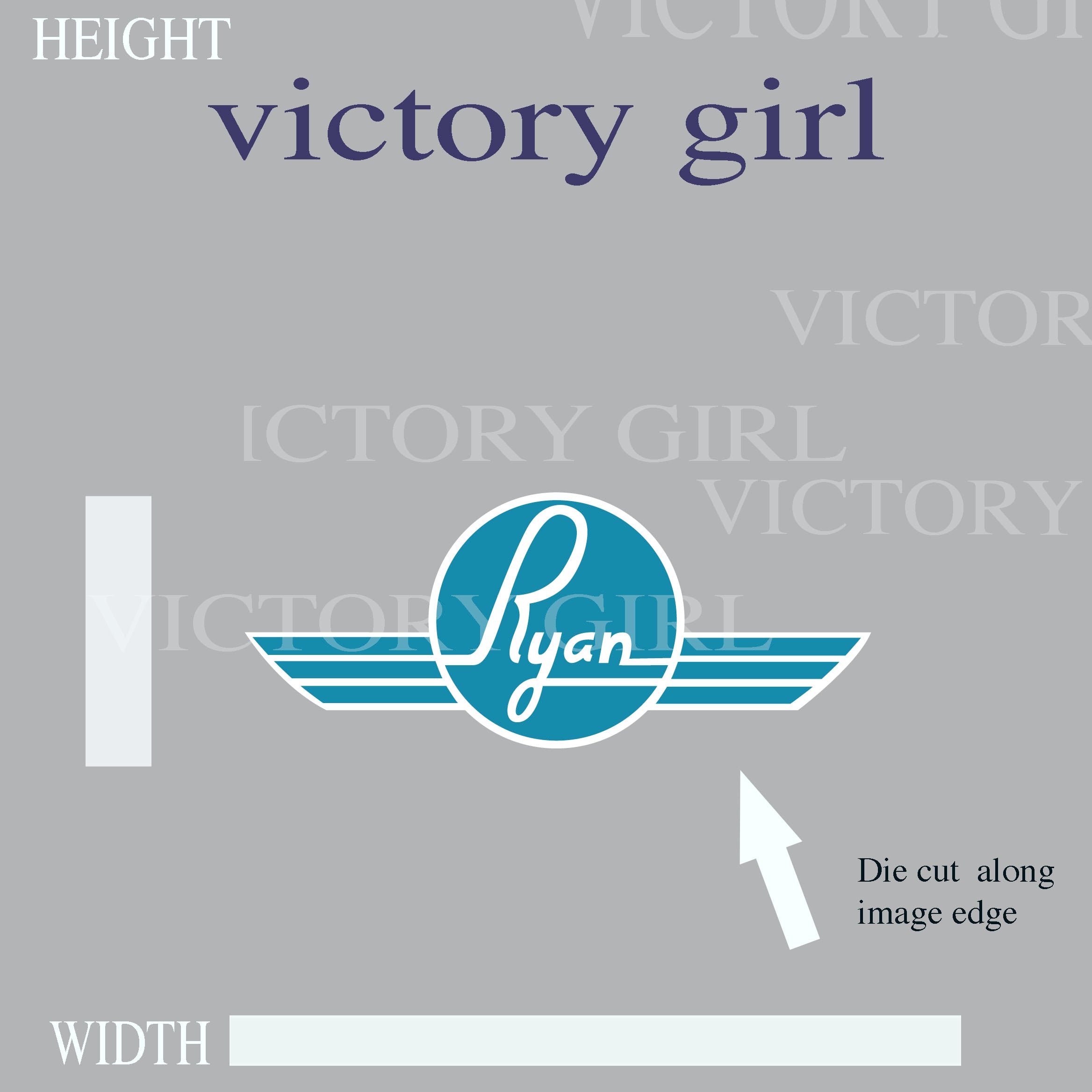 Ryan Aeronautical Company Logo Vinyl Decal Sticker