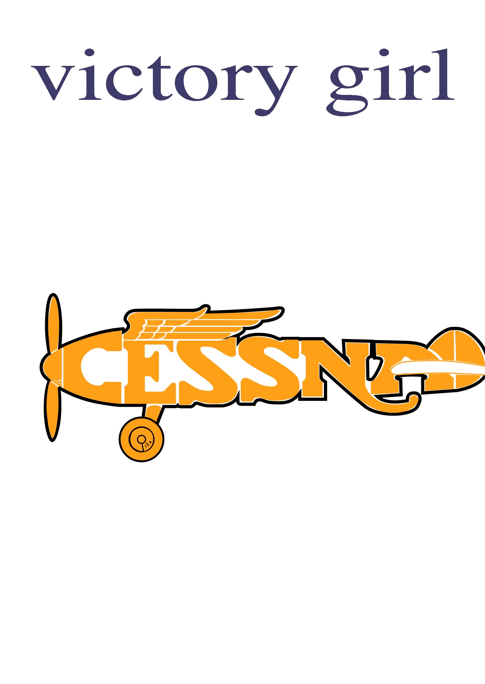 Vintage Cessna Aircraft Logo Vinyl Decal Sticker