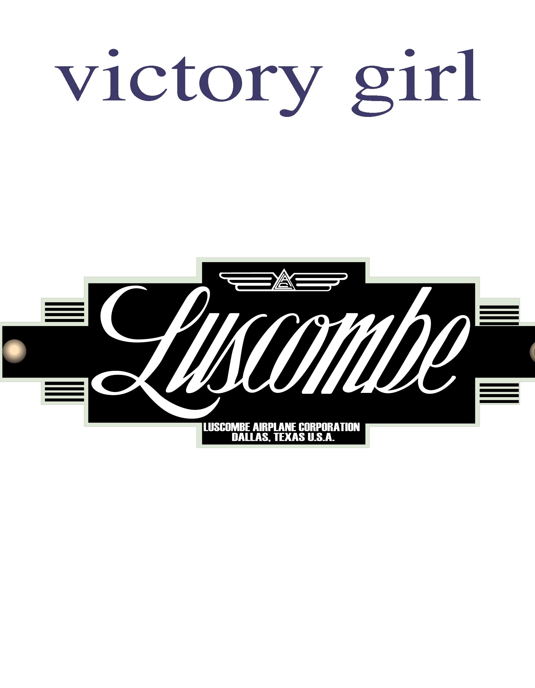 Vintage Luscombe Aircraft Logo Vinyl Decal Sticker