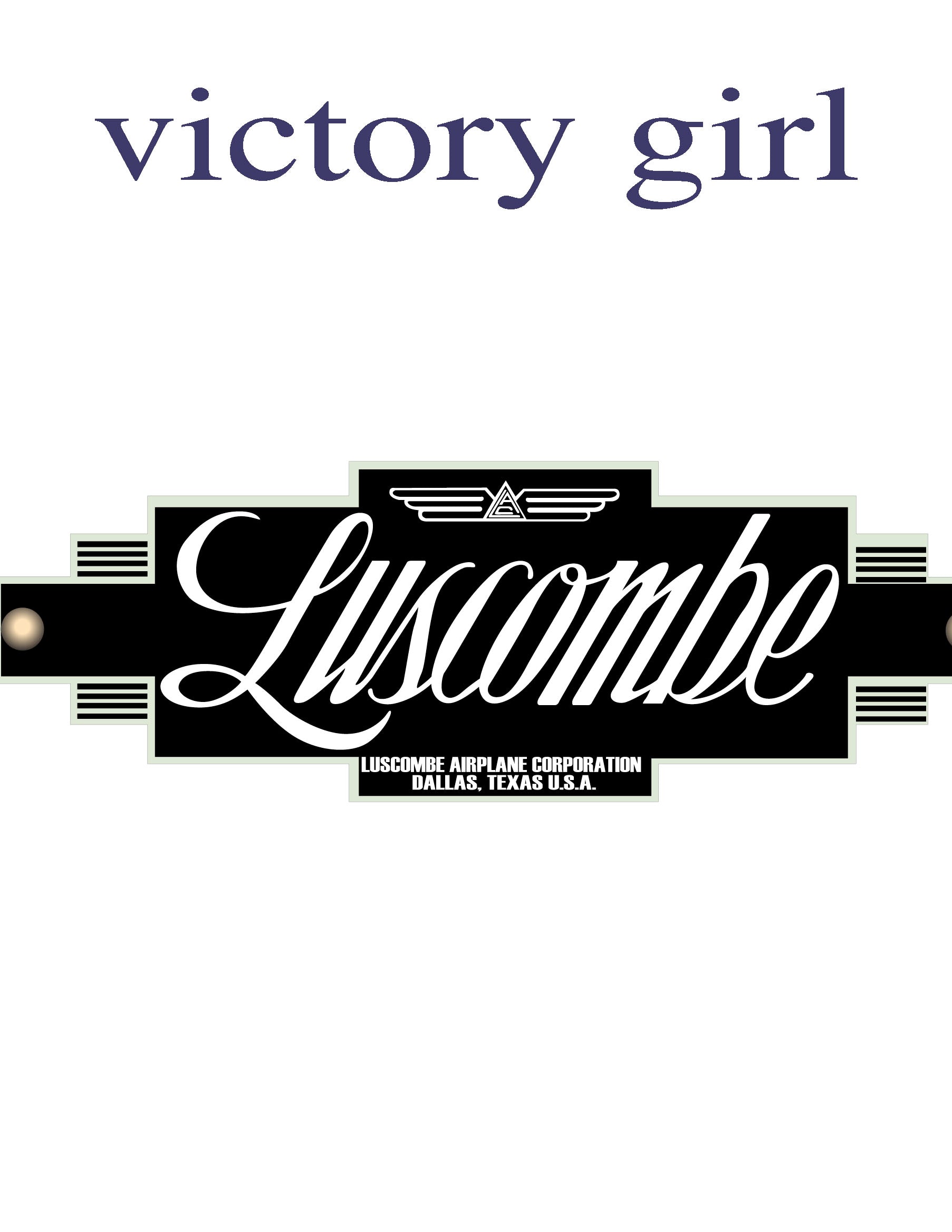 Vintage Luscombe Aircraft Logo Vinyl Decal Sticker