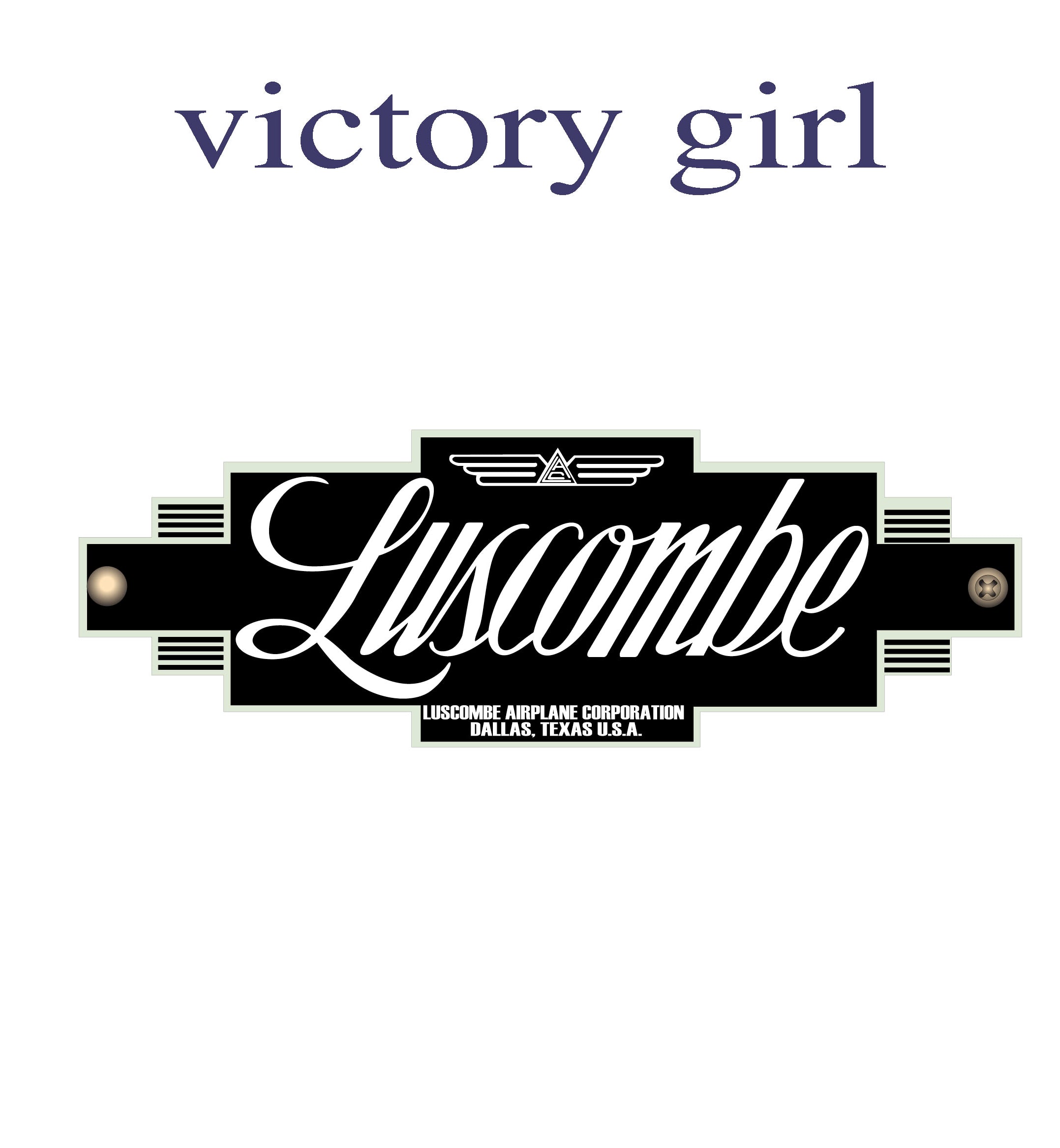 Vintage Luscombe Aircraft Logo Vinyl Decal Sticker