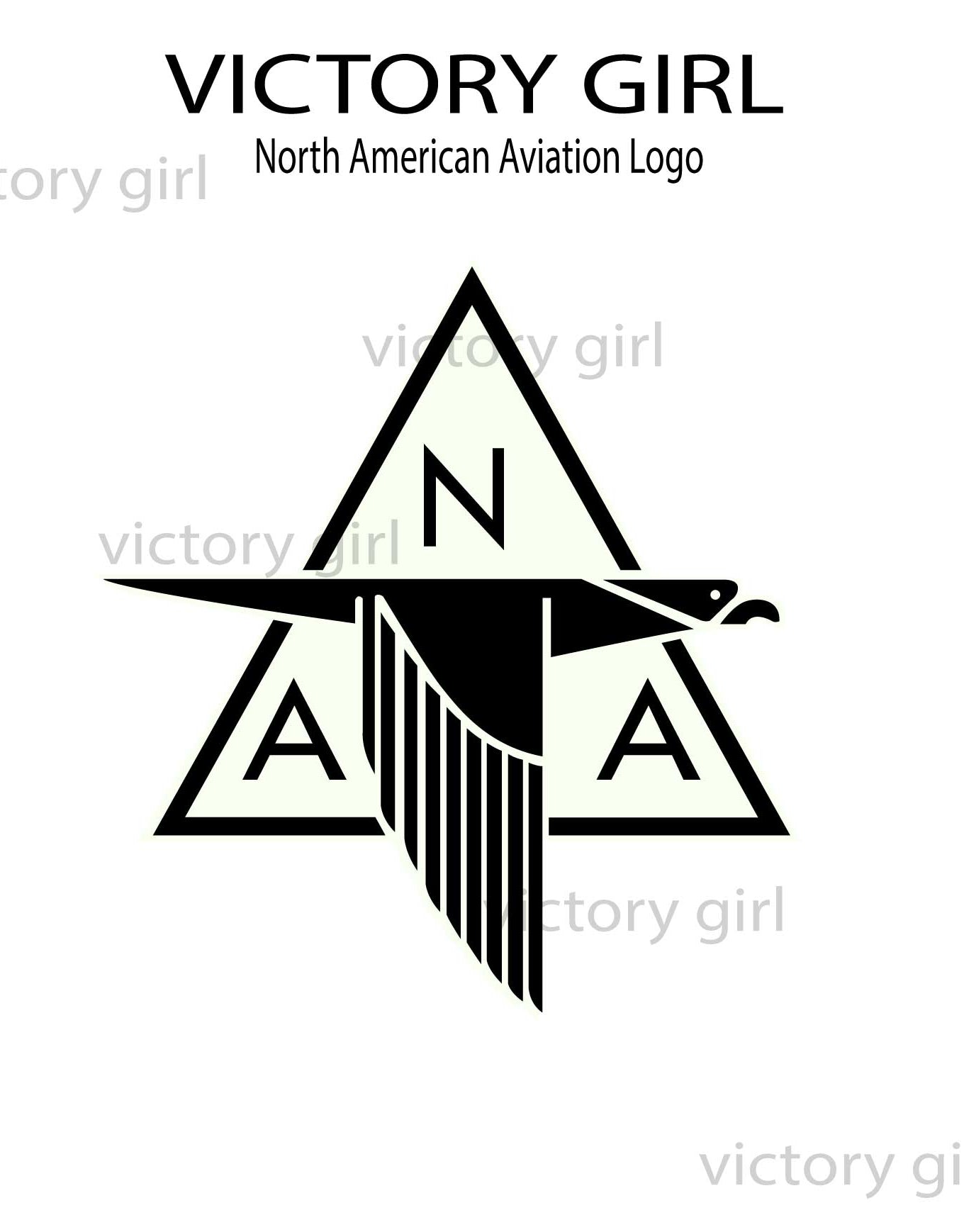 Vintage North American Aviation Logo Vinyl Decal Sticker