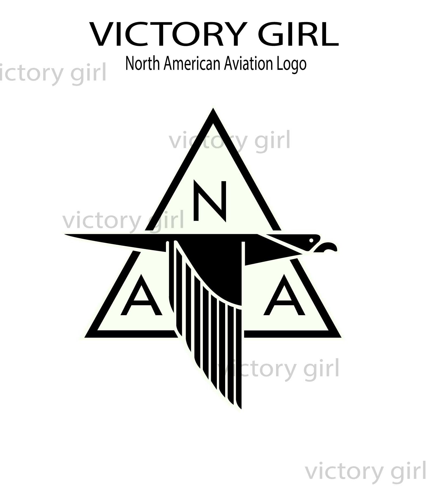 Vintage North American Aviation Logo Vinyl Decal Sticker