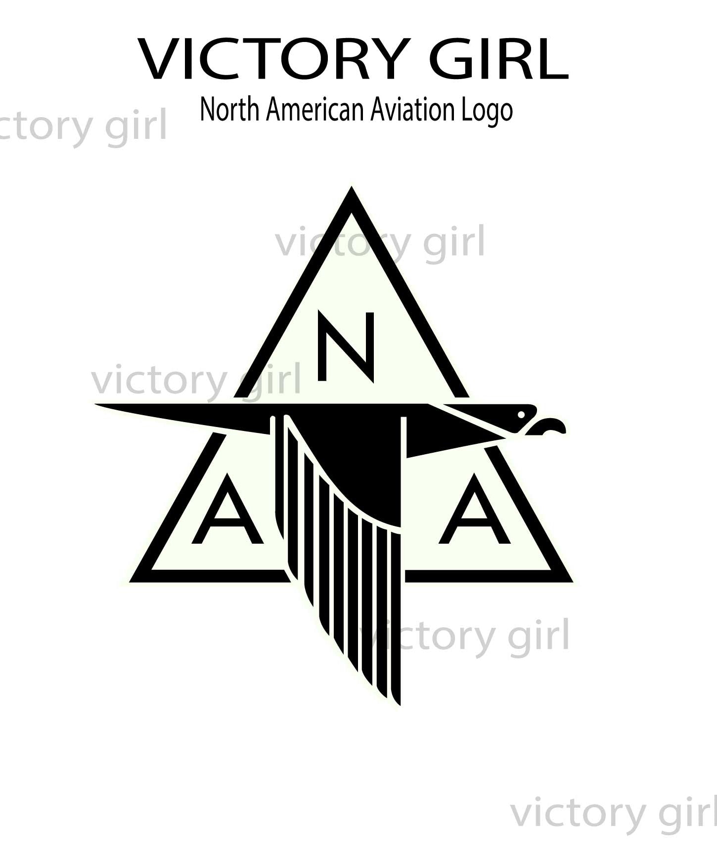 Vintage North American Aviation Logo Vinyl Decal Sticker