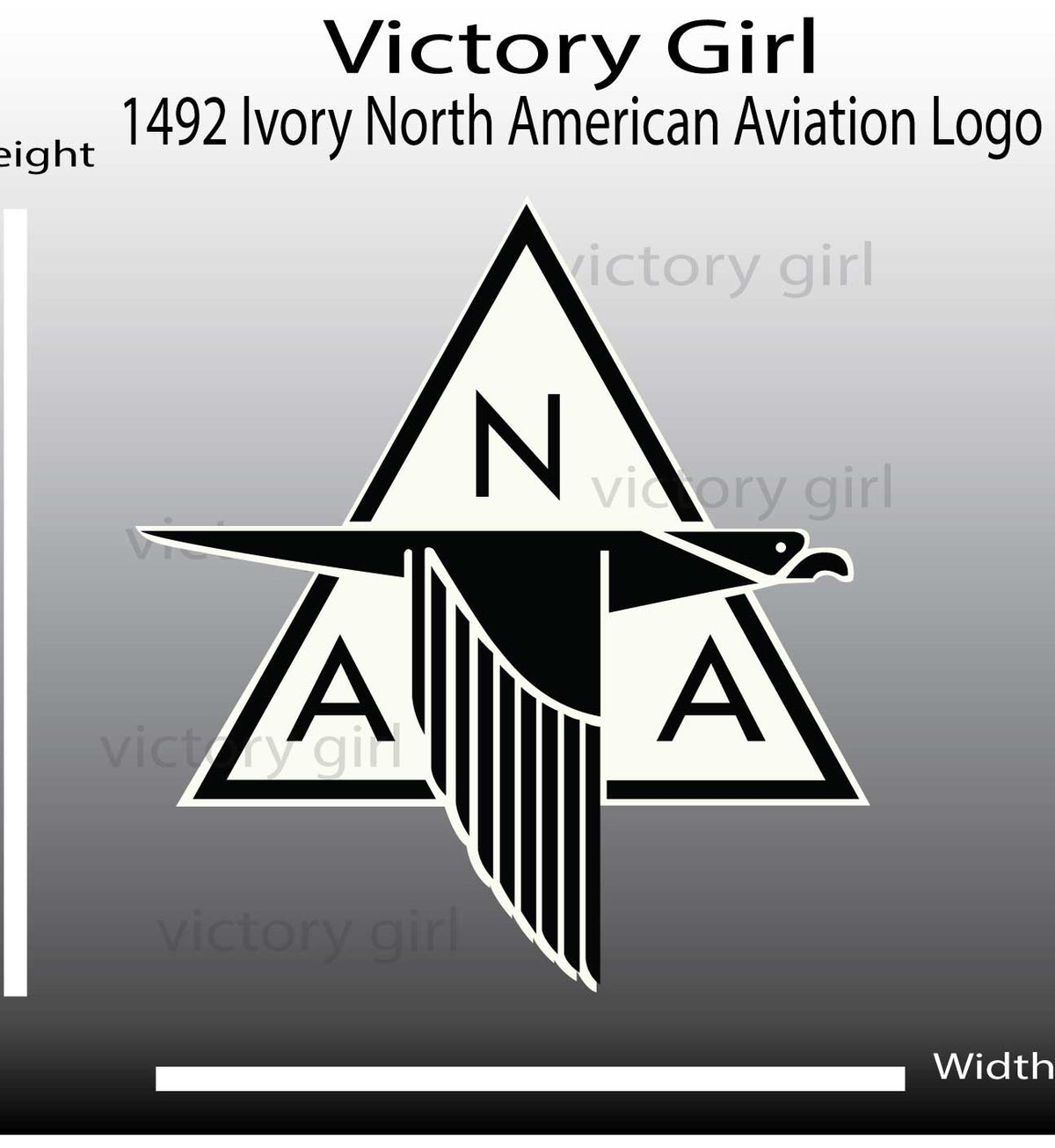 Vintage North American Aviation Logo Vinyl Decal Sticker