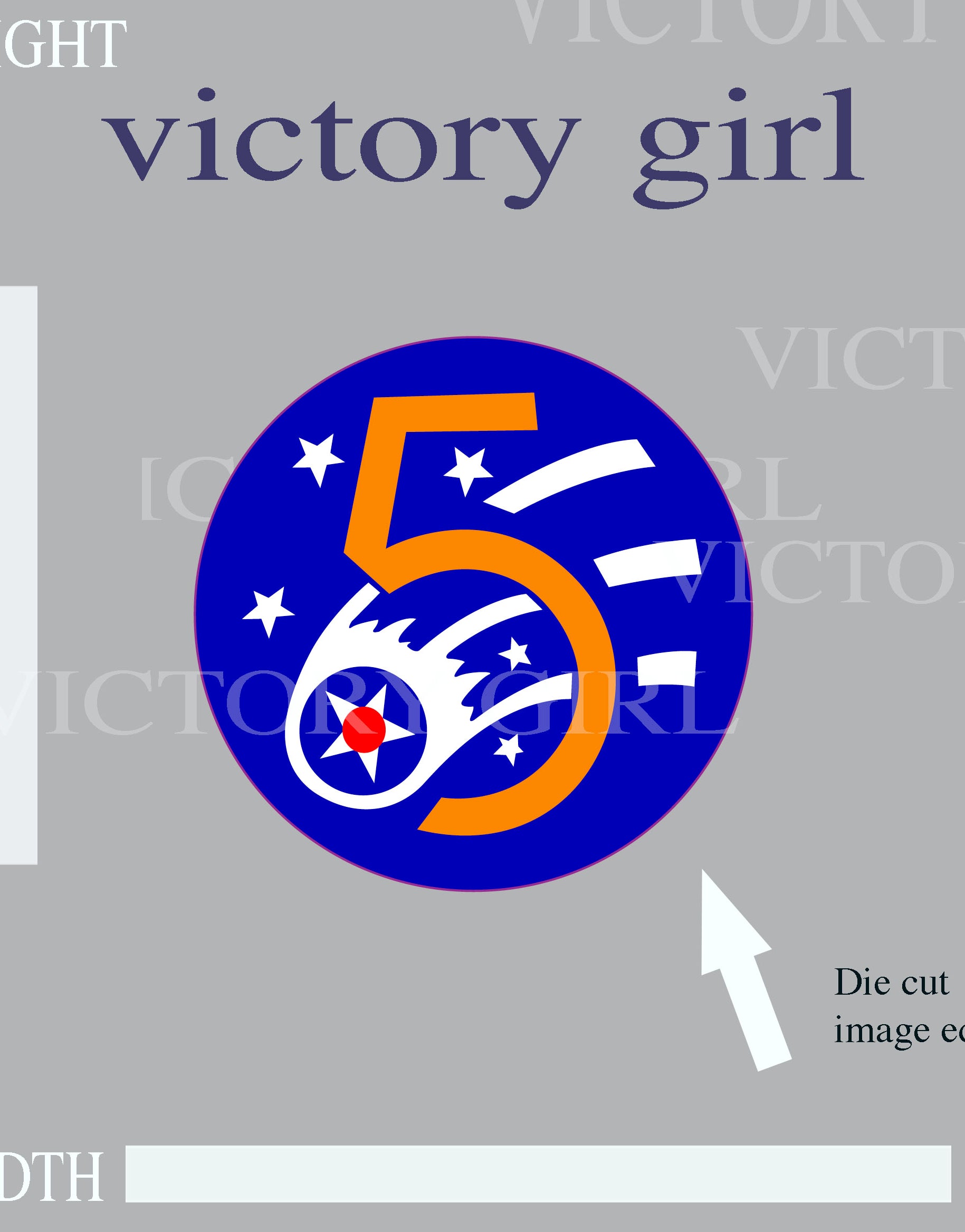 5th Air Force Insignia Vinyl Decal Sticker