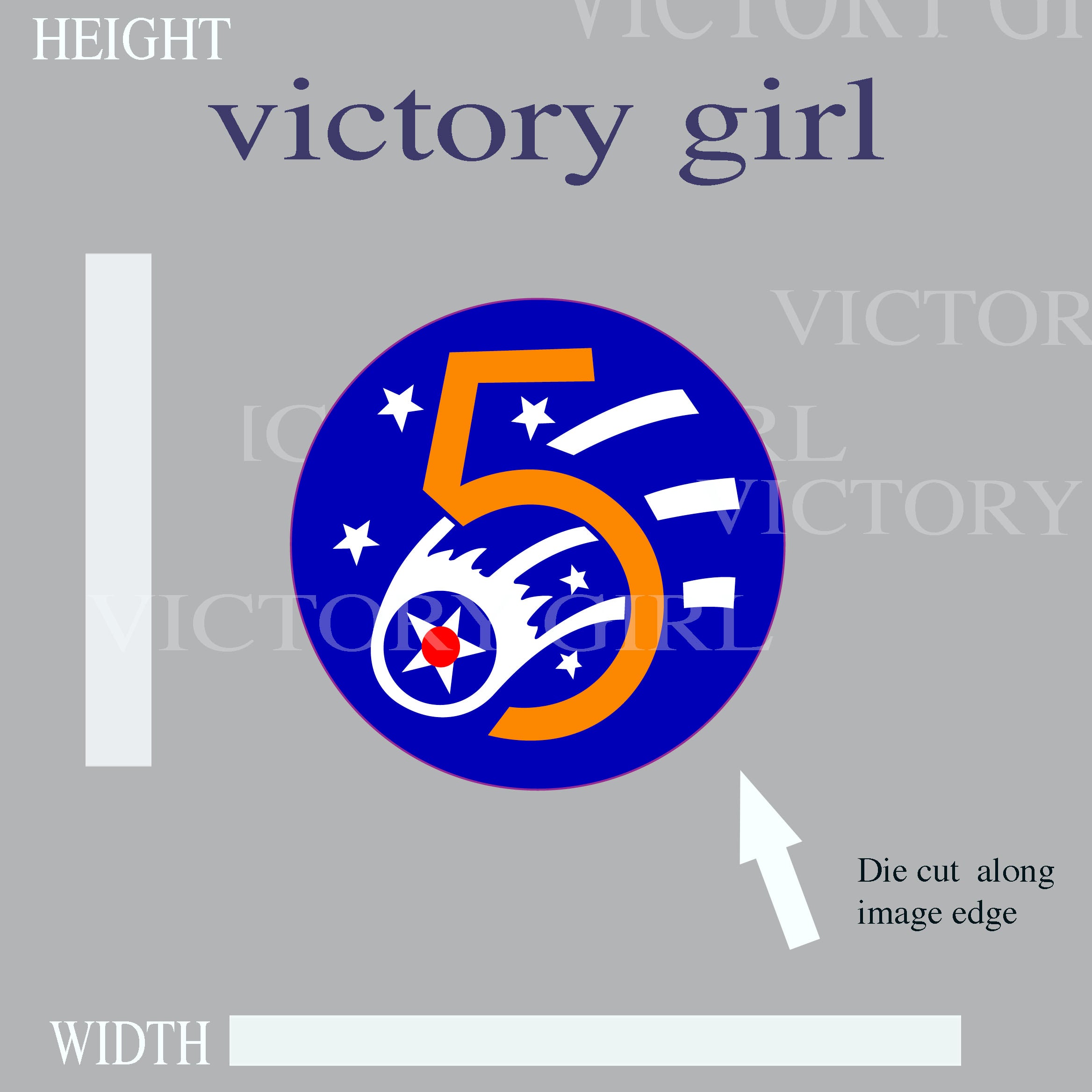 5th Air Force Insignia Vinyl Decal Sticker