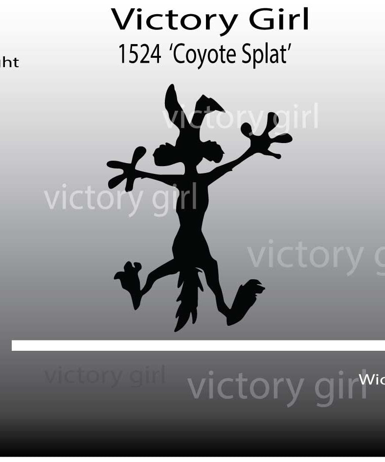Coyote Splat Vinyl Decal Sticker