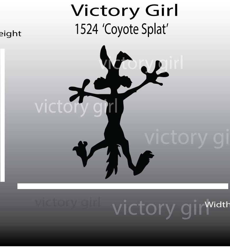 Coyote Splat Vinyl Decal Sticker