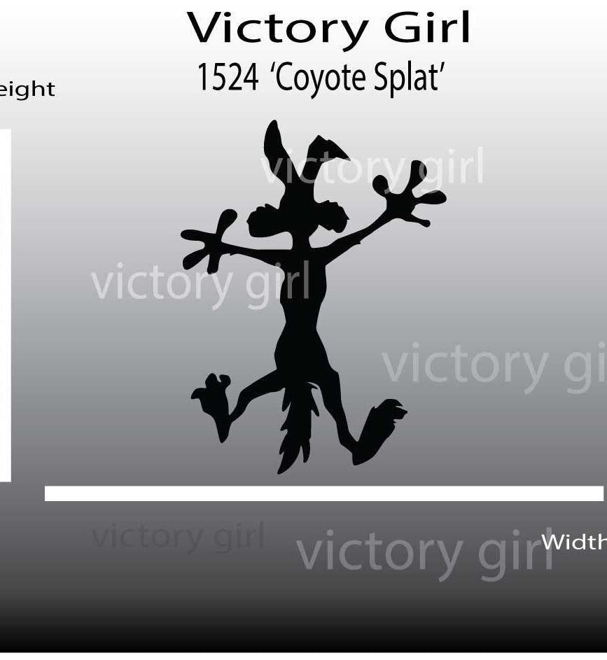 Coyote Splat Vinyl Decal Sticker