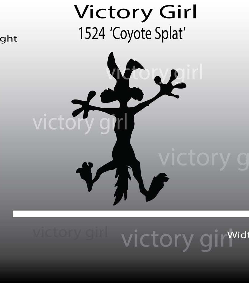 Coyote Splat Vinyl Decal Sticker
