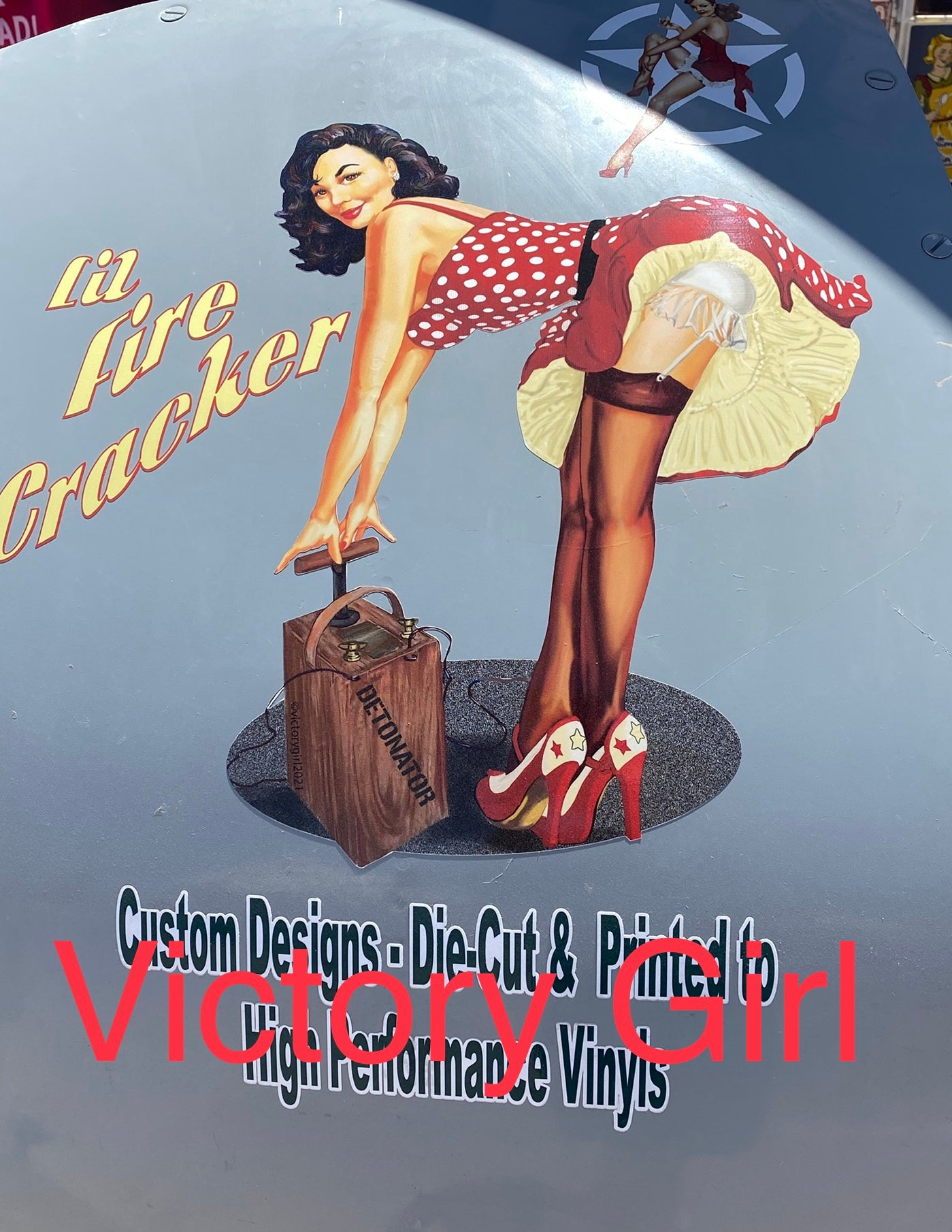 a 24" version of 'Lil Firecracker mounted to a PV2 engine nacelle panel