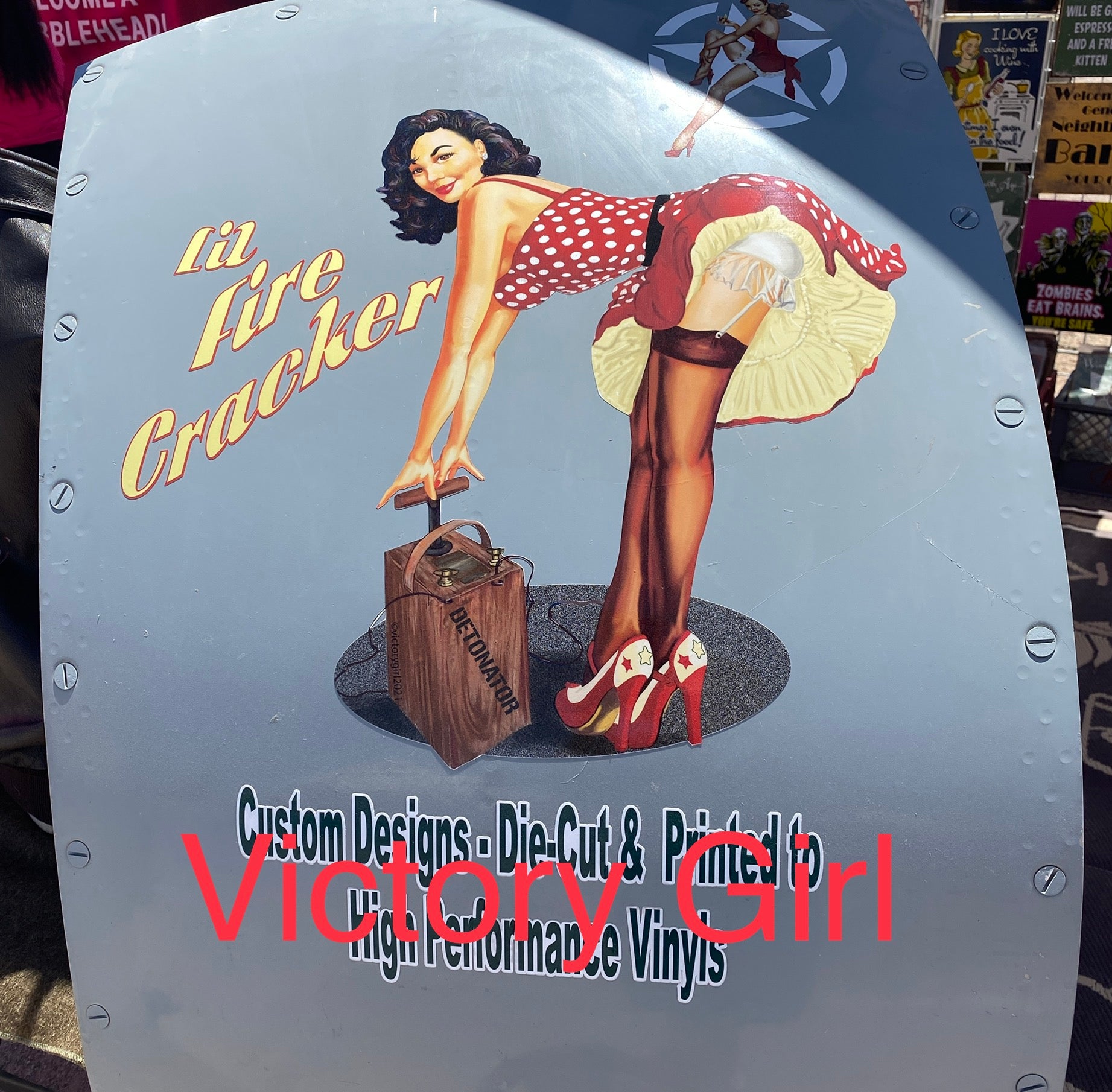 a 24" version of 'Lil Firecracker mounted to a PV2 engine nacelle panel