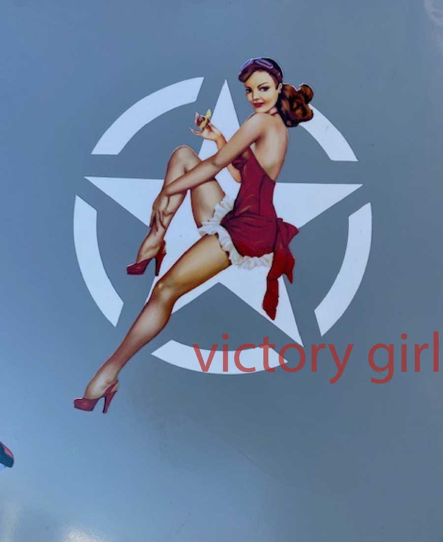Army Star Girl Vinyl Decal Sticker