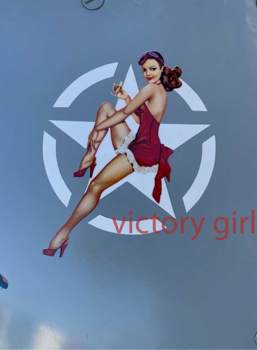 Army Star Girl Vinyl Decal Sticker