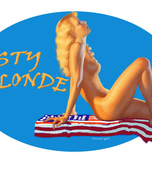 Dusty Blonde - USA Flag Vinyl Decal Sticker